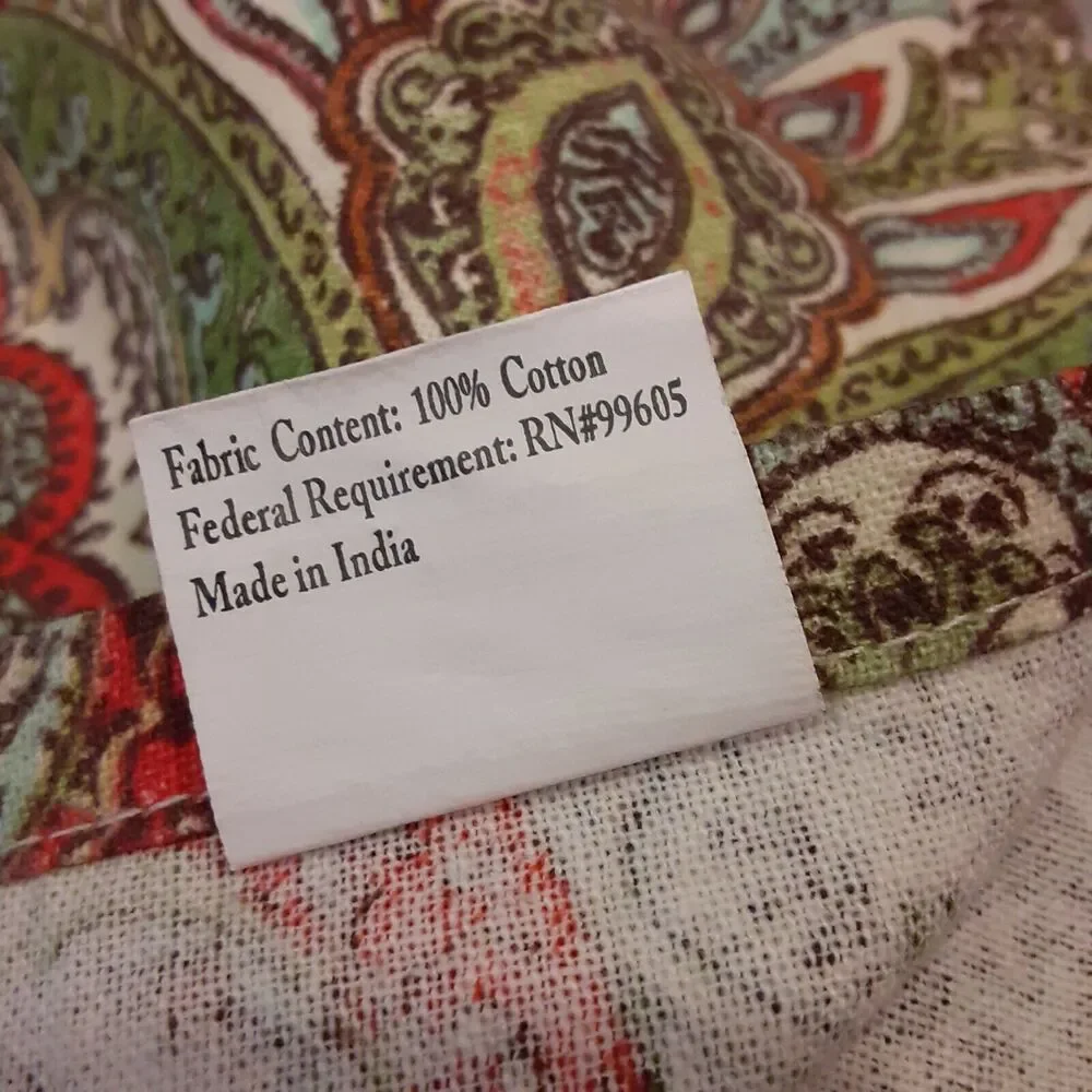 100%Cotton Earthy Floral Scroll Tablecloth 60x105 Quality